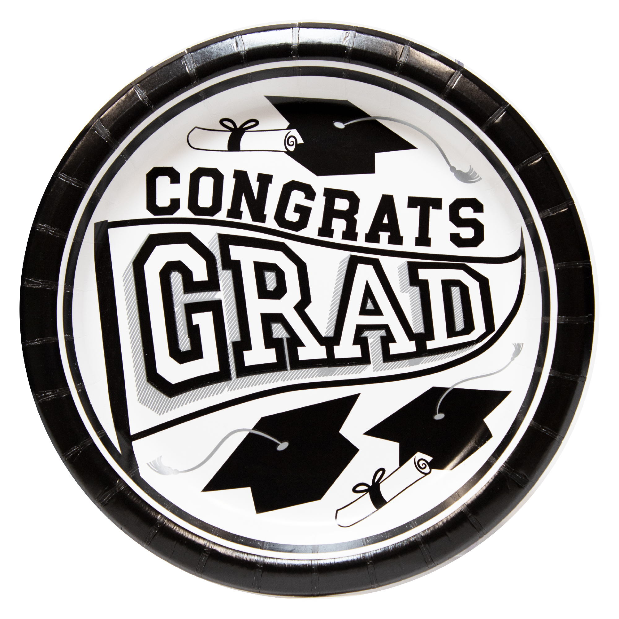 White Congrats Grad 8 1/2